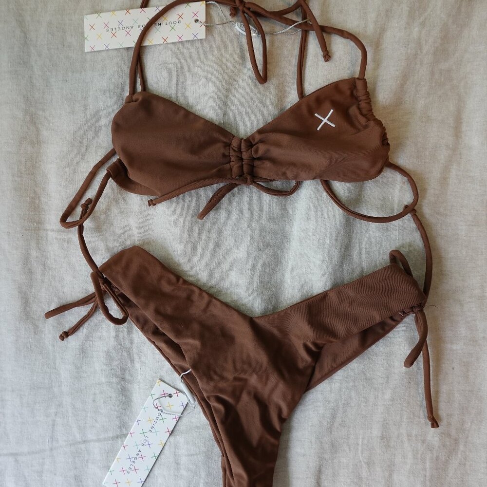 BoutineLA bikini in Cocoa, S top, M bottom